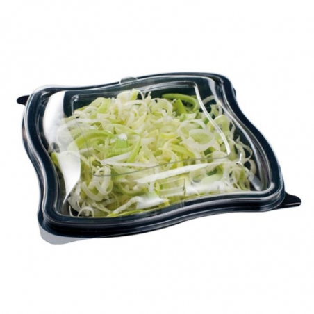 Couvercle pour Boîte à Salade Noire en PET - Lot de 400 FourniResto - 1