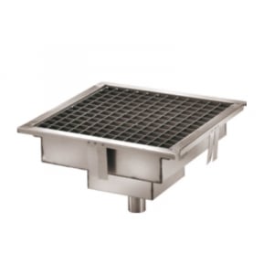 Caniveau de Sol en Inox 20 x 20 cm - Sortie Verticale FourniResto - 1