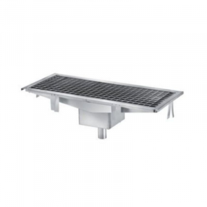 Caniveau de Sol en Inox 100 x 40 cm - Sortie Verticale FourniResto - 1