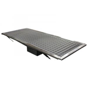 Caniveau de Sol en Inox 100 x 40 cm - Sortie Horizontale FourniResto - 1