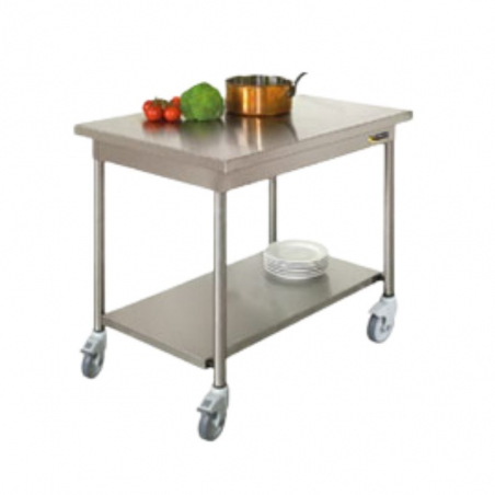 Table Centrale sur Roulette Chape Polyamide avec Etagère Basse - L 700 mm SOFINOR - 1 Table Centrale sur Roulette Chape Polyamide avec Etagère Basse - L 700 mm SOFINOR - 1