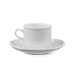 Soucoupe pour Tasse à Café en Porcelaine Flora HENDI - 1