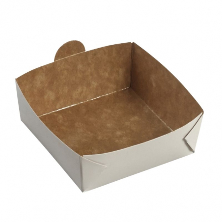 Barquette en Caron pour Boîte Repas Modulo - 120 x 120 mm - Lot de 20 FourniResto - 1 Barquette en Caron pour Boîte Repas Modulo - 120 x 120 mm - Lot de 20 FourniResto - 1
