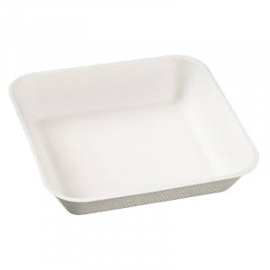 Assiette Kanopée Blanche - 100 x 100 mm - Lot de 50 FourniResto - 2