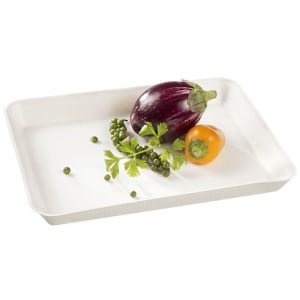 Assiette Kanopée Blanche - 200 x 150 mm - Lot de 50 FourniResto - 1