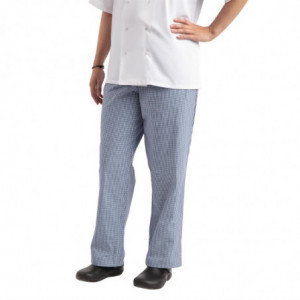 Pantalon de Cuisine Easyfit à petits Carreaux Bleus - Taille XXL Whites Chefs Clothing  - 1