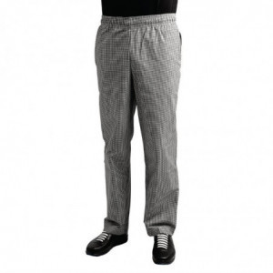 Pantalon de Cuisine Easyfit à Petits Carreaux Noirs - Taille L Whites Chefs Clothing  - 1