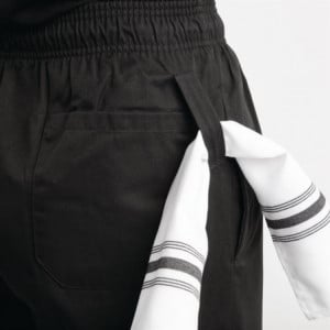 Pantalon de Cuisine Mixte Easyfit Noir Traité Teflon - Taille S Whites Chefs Clothing  - 6