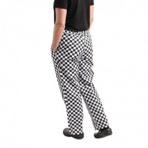 Pantalon de Cuisine Easyfit à Damier Noir et Blanc - Taille M Whites Chefs Clothing  - 6