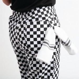 pantalon de cuisine Paris Line noir/blanc