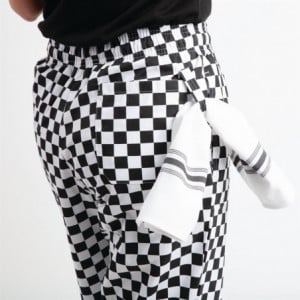 Pantalon de Cuisine Easyfit à Damier Noir et Blanc - Taille M Whites Chefs Clothing  - 7