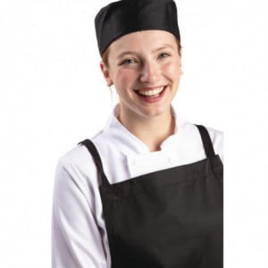 Calot de Cuisine Noir en Polycoton - Taille S Whites Chefs Clothing  - 7