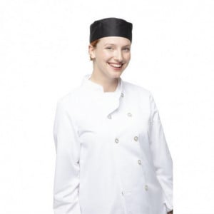Calot de Cuisine Noir en Polycoton - Taille XL Whites Chefs Clothing  - 4