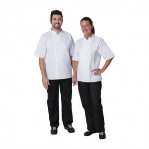 Veste de Cuisine Mixte Blanche à Manches Courtes Vegas - Taille L Whites Chefs Clothing - 4