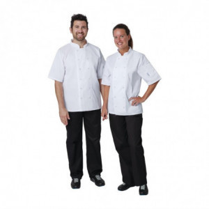 Veste de Cuisine Mixte Blanche à Manches Courtes Vegas - Taille S Whites Chefs Clothing  - 4
