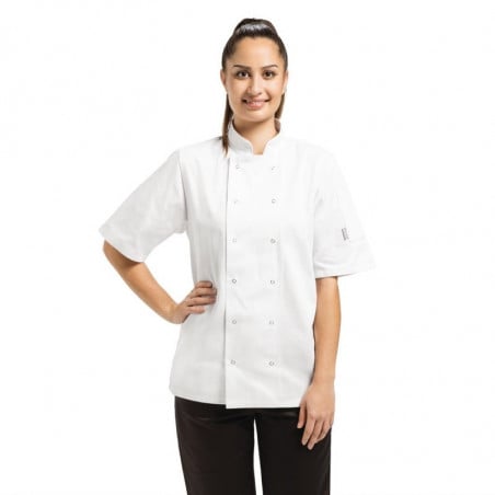 Veste de Cuisine Mixte Blanche à Manches Courtes Vegas - Taille XL Whites Chefs Clothing  - 1