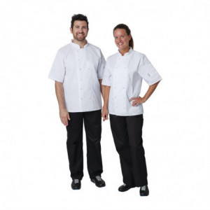 Veste de Cuisine Mixte Blanche à Manches Courtes Vegas - Taille XXL Whites Chefs Clothing  - 4