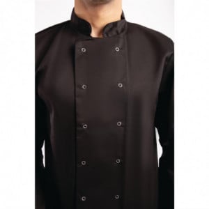 Veste de Cuisine Mixte Noire à Manches Longues Vegas - Taille XL Whites Chefs Clothing  - 6