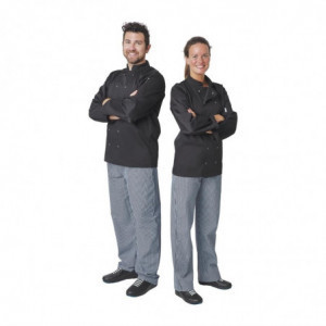 Veste de Cuisine Mixte Noire à Manches Longues Vegas - Taille XS Whites Chefs Clothing  - 5