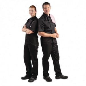 Veste de Cuisine Mixte Noire à Manches Courtes Vegas - Taille M Whites Chefs Clothing  - 2