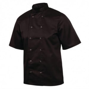 Veste de Cuisine Mixte Noire à Manches Courtes Vegas - Taille M Whites Chefs Clothing  - 4