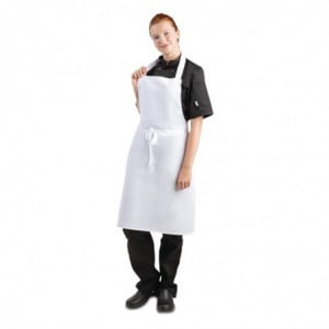 Tablier Bavette Blanc - 711 x 656 mm Whites Chefs Clothing  - 4