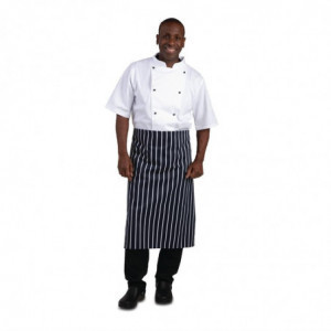 Tablier de Cuisine Rayé Bleu et Blanc - 760 x 920 mm Whites Chefs Clothing - 4