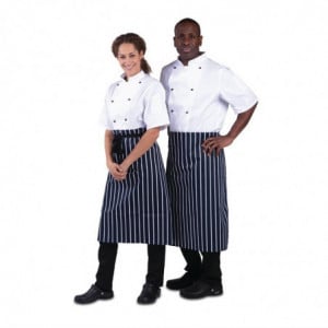 Tablier de Cuisine Rayé Bleu et Blanc - 760 x 920 mm Whites Chefs Clothing - 6