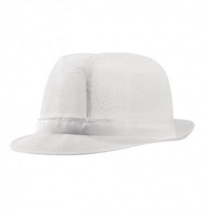 Chapeau Trilby Blanc avec Résille - Taille L FourniResto - 3