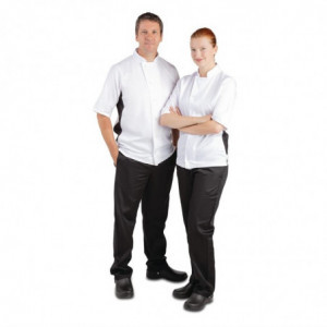Veste de Cuisine Mixte Noire et Blanche Nevada - Taille XL Whites Chefs Clothing  - 6