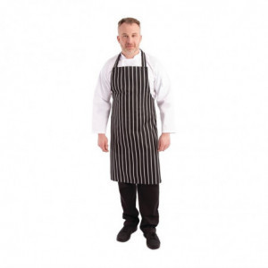 Tablier de Cuisine Rayé Noir et Blanc - 970 x 760 mm Whites Chefs Clothing - 7