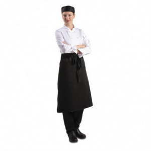 Tablier Standard Noir en Polycoton - 914 x 762 Mm Whites Chefs Clothing  - 5
