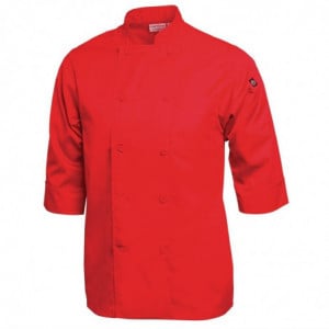 Veste de Cuisine Mixte Rouge - Taille L Chef Works  - 3