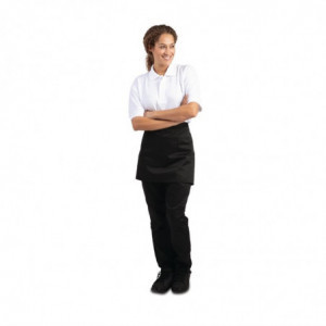 Tablier de Serveur Court Noir en Polycoton - 373 x 750 mm Whites Chefs Clothing  - 3
