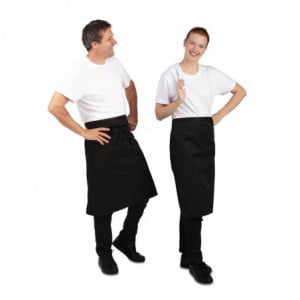 Tablier de Serveur Standard Noir 1000 x 700 mm Whites Chefs Clothing  - 5