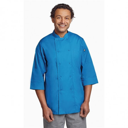 Veste de Cuisine Mixte Bleue - Taille L Chef Works  - 1