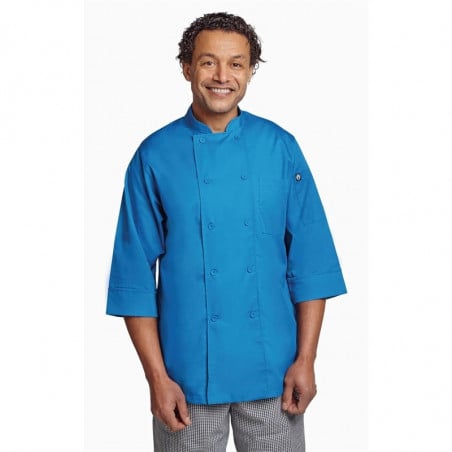 Veste de Cuisine Mixte Bleue - Taille S Chef Works  - 1
