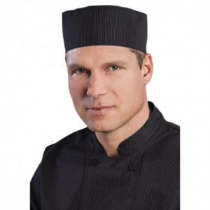 Calot de Cuisine Noir à Fines Rayures Blanches - Taille Unique Chef Works  - 1