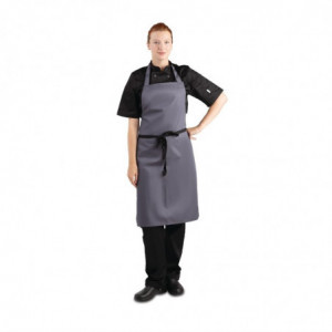 Tablier Bavette Gris Anthracite en Polycoton - 711 x 965 mm Whites Chefs Clothing  - 3