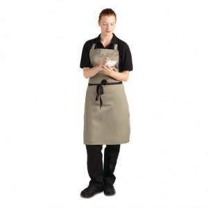Tablier Bavette Olive en Polycoton - 711 x 965 mm Whites Chefs Clothing  - 3
