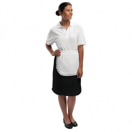 Tablier de Serveuse avec Broderie Anglaise en Polycoton - Taille Unique Whites Chefs Clothing - 1 Tablier de Serveuse avec Broderie Anglaise en Polycoton - Taille Unique Whites Chefs Clothing - 1