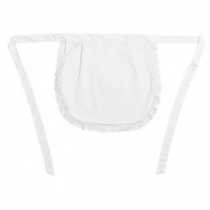Tablier de Serveuse avec Broderie Anglaise en Polycoton - Taille Unique Whites Chefs Clothing  - 3
