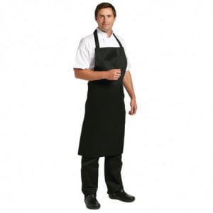 Tablier Bavette Noir en Polycoton - 900 x 1040 mm Whites Chefs Clothing  - 1