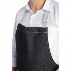 Tablier Bavette Denim Noir Southside en Polycoton - 700 x1000 mm Whites Chefs Clothing  - 5