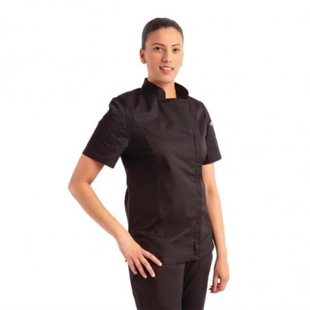 Veste de Cuisine Zippée Noire pour Femme Springfield - Taille M Chef Works  - 1
