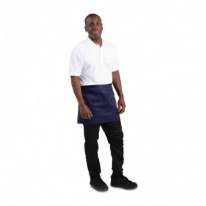 Tablier de Serveur Court Bleu Marine en Polycoton - 373 x 750 mm Whites Chefs Clothing  - 4