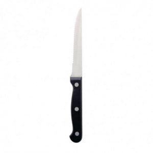 Couteau à Viande à Manche Noir - Lame Dentée 215 mm - Lot de 12 Olympia - 3