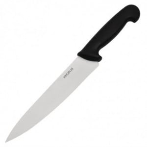 Couteau de Cuisinier Noir - Lame de 21,5 cm Hygiplas - 1