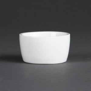 Pot à Beurre Blanc Whiteware - 62 mm de Diamètre - Lot de 12 Olympia - 1