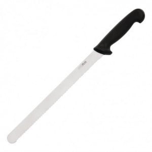 Couteau à Trancher Denté Noir - Lame 30,5 cm Hygiplas - 1